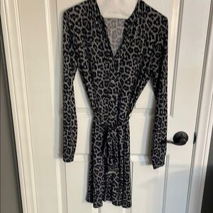 MICHAEL Michael Kors Leopard Tie Dress - Size S